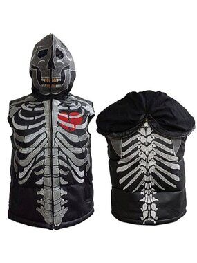 🔥KILLER DESIGN🔥Skeleton Bones Jenuine Leather Puffer Vest🔥